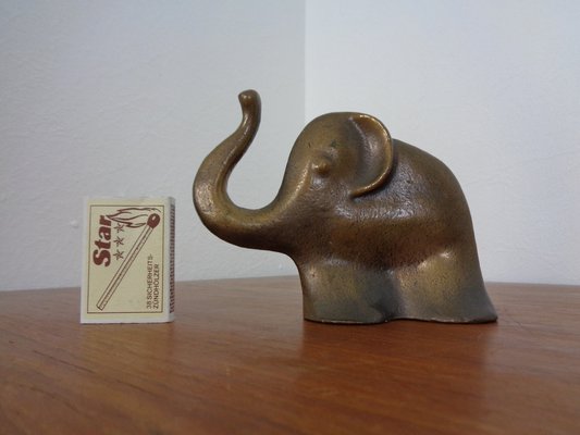 Solid Bronze Elephant, 1960s-RDW-1345382