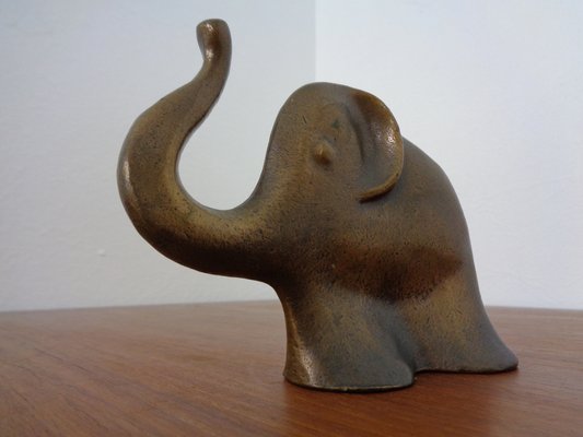 Solid Bronze Elephant, 1960s-RDW-1345382