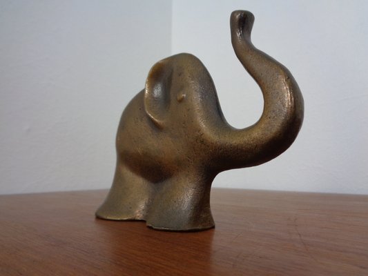 Solid Bronze Elephant, 1960s-RDW-1345382