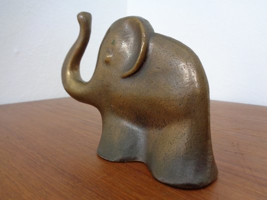 Solid Bronze Elephant, 1960s-RDW-1345382