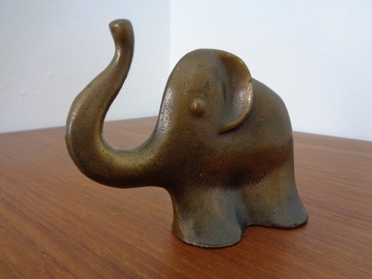 Solid Bronze Elephant, 1960s-RDW-1345382