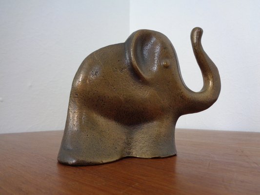 Solid Bronze Elephant, 1960s-RDW-1345382