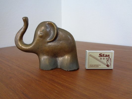 Solid Bronze Elephant, 1960s-RDW-1345382