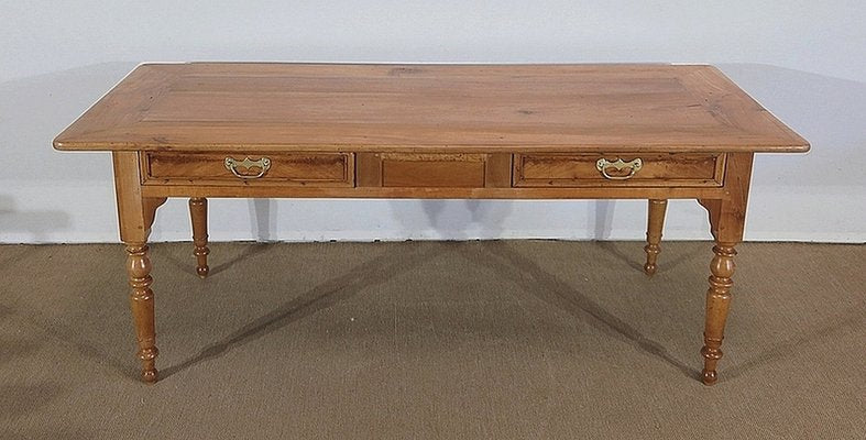 Solid Cherry Farmhouse Table, Late 19th Century-RVK-1286343