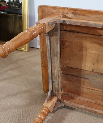 Solid Cherry Farmhouse Table, Late 19th Century-RVK-1286343