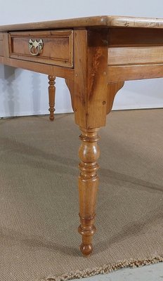 Solid Cherry Farmhouse Table, Late 19th Century-RVK-1286343