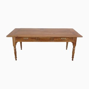 Solid Cherry Farmhouse Table, Late 19th Century-RVK-1286343