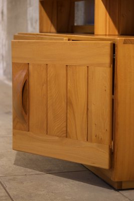 Solid Elm Bookcase from Maison Regain, France, 1960-LA-1289970