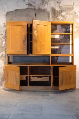 Solid Elm Bookcase from Maison Regain, France, 1960-LA-1289970