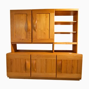 Solid Elm Bookcase from Maison Regain, France, 1960-LA-1289970