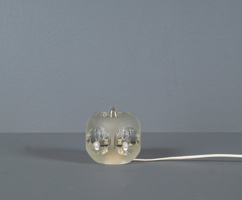 Solid Glass Ice Cube Table Lamp from Peill & Putzler, 1970s-VLO-1326361