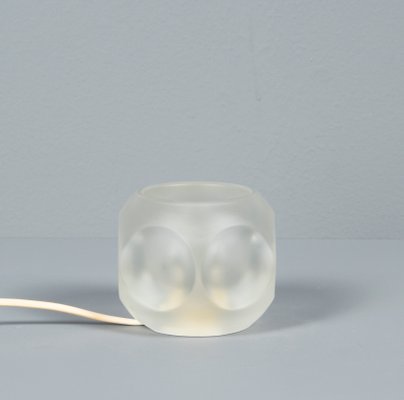 Solid Glass Ice Cube Table Lamp from Peill & Putzler, 1970s-VLO-1193544