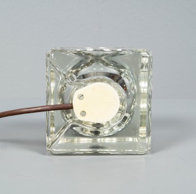 Solid Glass Ice Cube Table Lamp from Peill & Putzler, 1970s-VLO-1193542