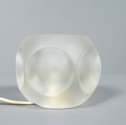 Solid Glass Ice Cube Table Lamp from Peill & Putzler, 1970s-VLO-1193544