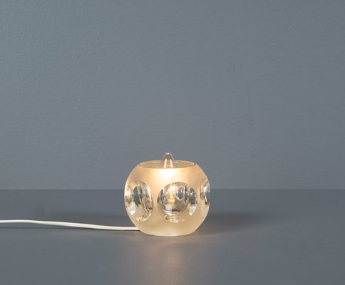 Solid Glass Ice Cube Table Lamp from Peill & Putzler, 1970s-VLO-1326361