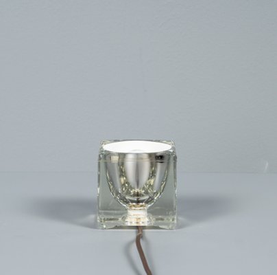 Solid Glass Ice Cube Table Lamp from Peill & Putzler, 1970s-VLO-1193542