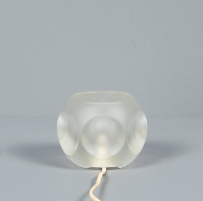 Solid Glass Ice Cube Table Lamp from Peill & Putzler, 1970s-VLO-1193544