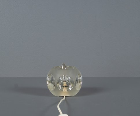 Solid Glass Ice Cube Table Lamp from Peill & Putzler, 1970s-VLO-1326361