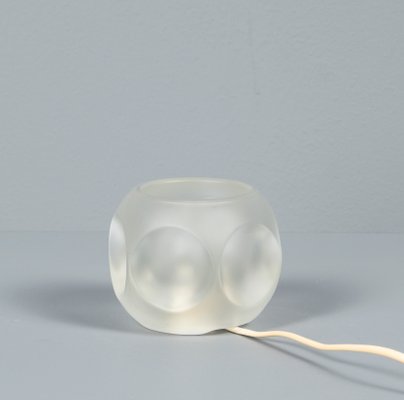 Solid Glass Ice Cube Table Lamp from Peill & Putzler, 1970s-VLO-1193544