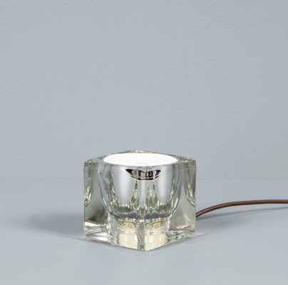 Solid Glass Ice Cube Table Lamp from Peill & Putzler, 1970s-VLO-1193542