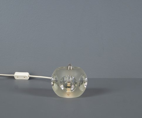 Solid Glass Ice Cube Table Lamp from Peill & Putzler, 1970s-VLO-1326361