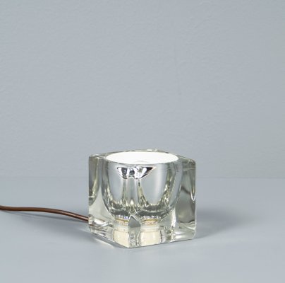 Solid Glass Ice Cube Table Lamp from Peill & Putzler, 1970s-VLO-1193542