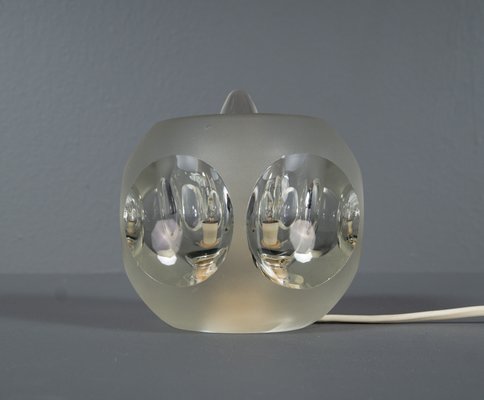 Solid Glass Ice Cube Table Lamp from Peill & Putzler, 1970s-VLO-1326361