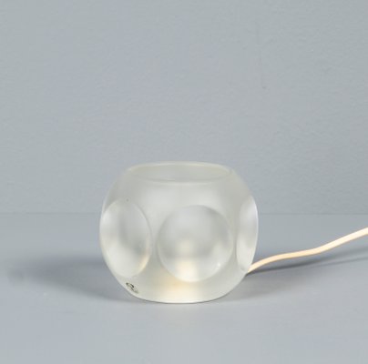 Solid Glass Ice Cube Table Lamp from Peill & Putzler, 1970s-VLO-1193544