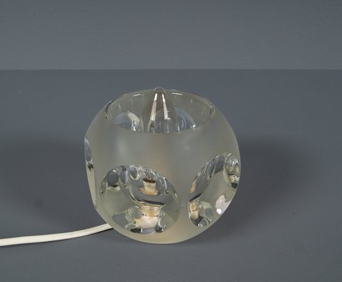 Solid Glass Ice Cube Table Lamp from Peill & Putzler, 1970s-VLO-1326361