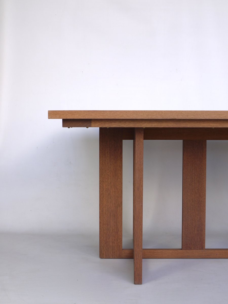 Solid Merbau Dining Table by Hans van der Laan & Harry van Hal, 1979