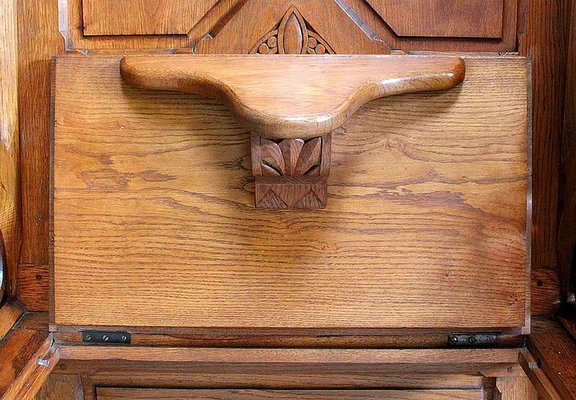 Solid Oak Church Stall-RVK-953447