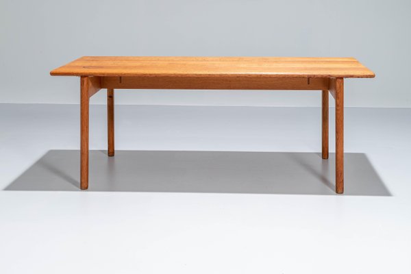 Solid Oak Coffee Table AT-15 by Hans Wegner for Andreas Tuck, Denmark, 1960s-ITV-1299176