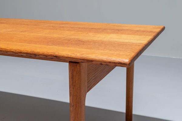 Solid Oak Coffee Table AT-15 by Hans Wegner for Andreas Tuck, Denmark, 1960s-ITV-1299176