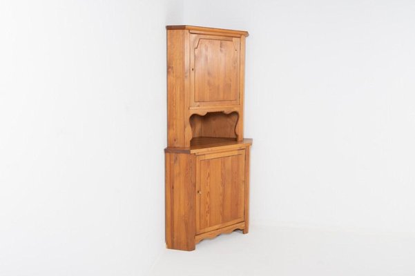 Solid Pine Lovö Corner Cabinet by Axel Einar Hjorth for Nordiska Kompaniet-KMC-1139400