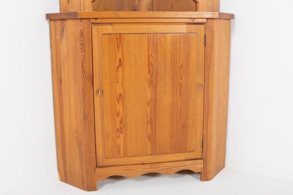 Solid Pine Lovö Corner Cabinet by Axel Einar Hjorth for Nordiska Kompaniet-KMC-1139400