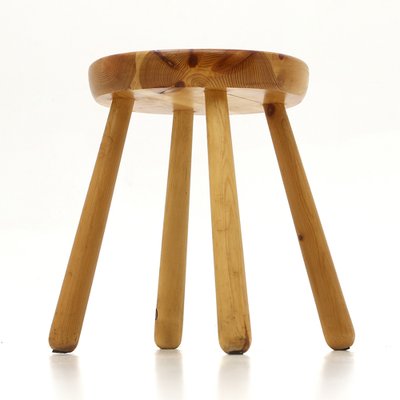 Solid Pine Stool, 1960s-EZ-1263628