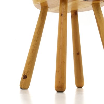 Solid Pine Stool, 1960s-EZ-1263628