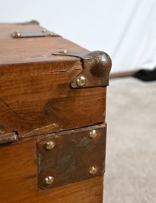 Solid Teak Naval Trunk, Late 19th Century-RVK-1745945