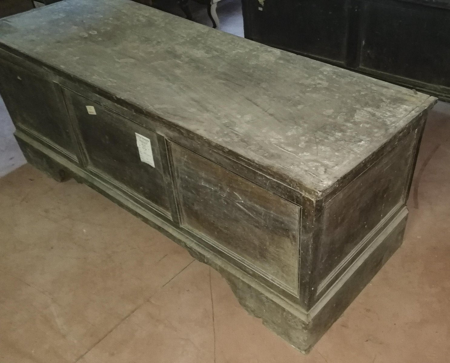 Solid Walnut Chest with Three-Panel Front, Italy, Early 19th Century