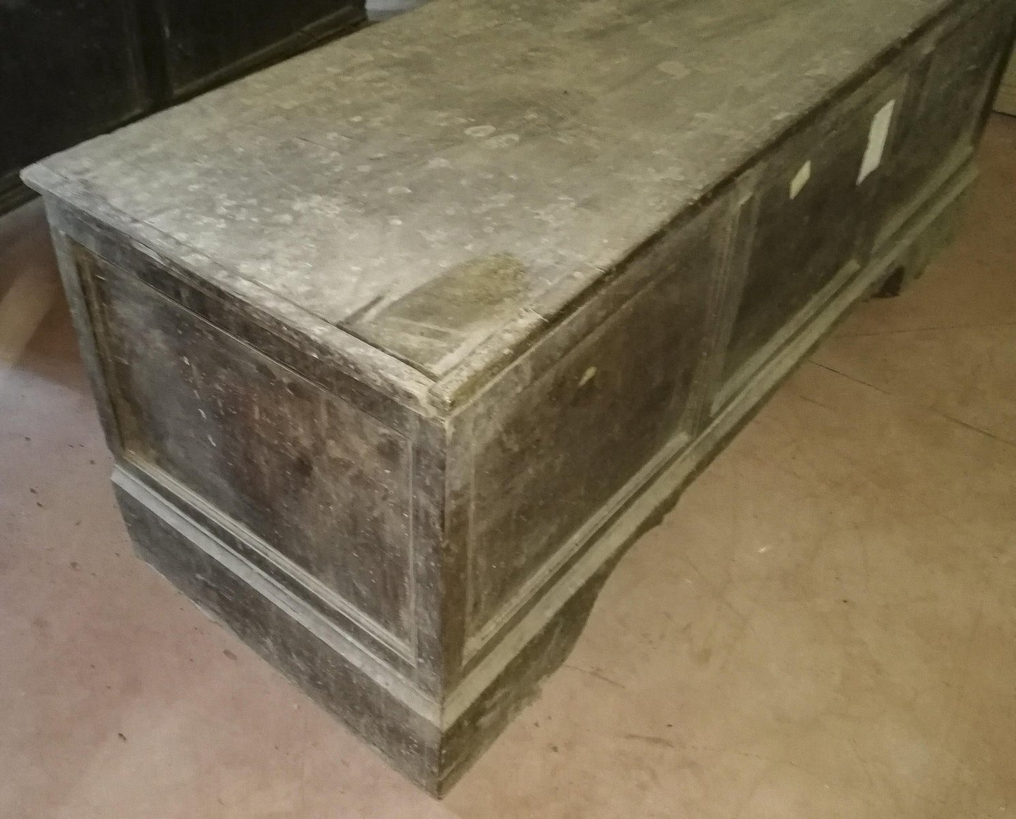 Solid Walnut Chest with Three-Panel Front, Italy, Early 19th Century