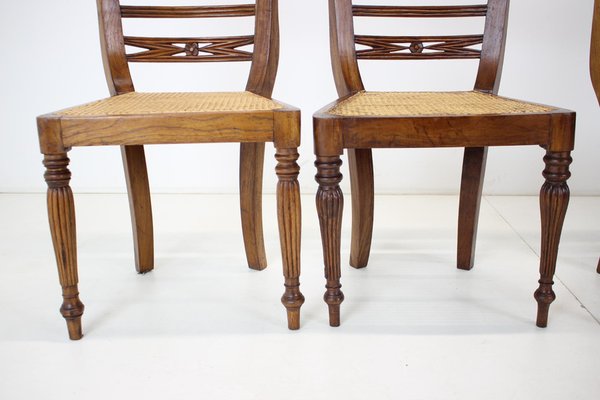 Solid Wood Dining Chairs, Czechoslovakia, 1950s, Set of 4-TZ-1124686