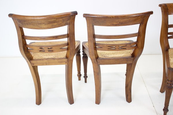 Solid Wood Dining Chairs, Czechoslovakia, 1950s, Set of 4-TZ-1124686