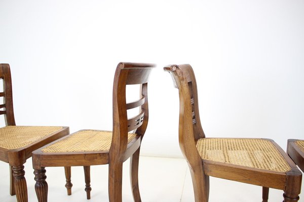 Solid Wood Dining Chairs, Czechoslovakia, 1950s, Set of 4-TZ-1124686