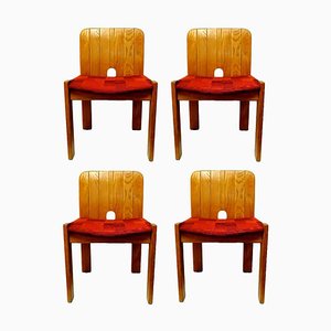 Solid Wood Side Chairs from Gavina, 1970s, Set of 4-FIP-775191