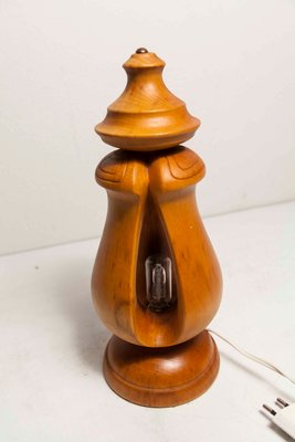 Solid Wood Table Lamp, 1960s-VQY-1250537