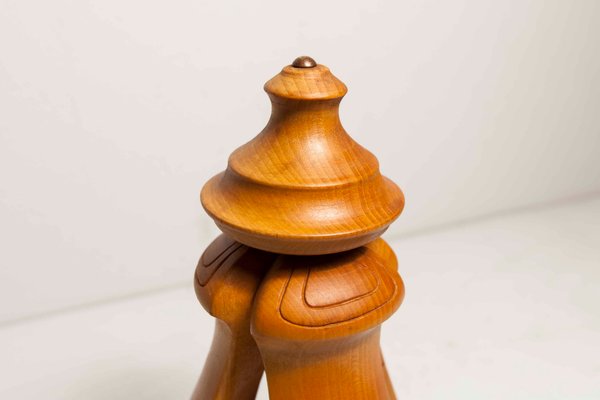 Solid Wood Table Lamp, 1960s-VQY-1250537