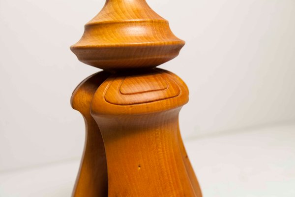 Solid Wood Table Lamp, 1960s-VQY-1250537