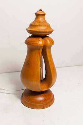 Solid Wood Table Lamp, 1960s-VQY-1250537