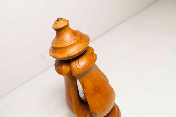 Solid Wood Table Lamp, 1960s-VQY-1250537