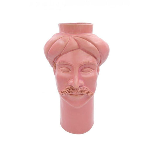 Solimano Big Ceramic Head • Pink Trapani from Crita Ceramiche